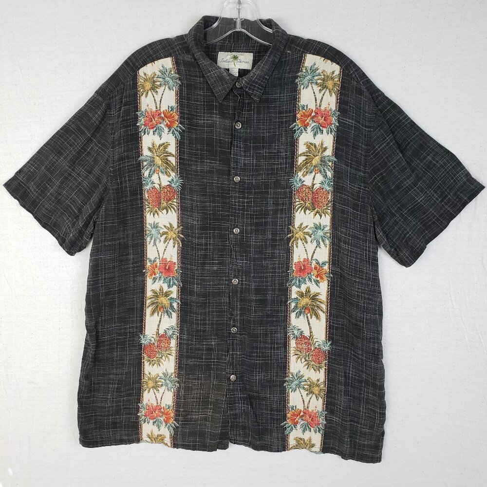 Vintage Island Shores Hawaiian Shirt Rockabilly Retro Pineapples Floral size XL